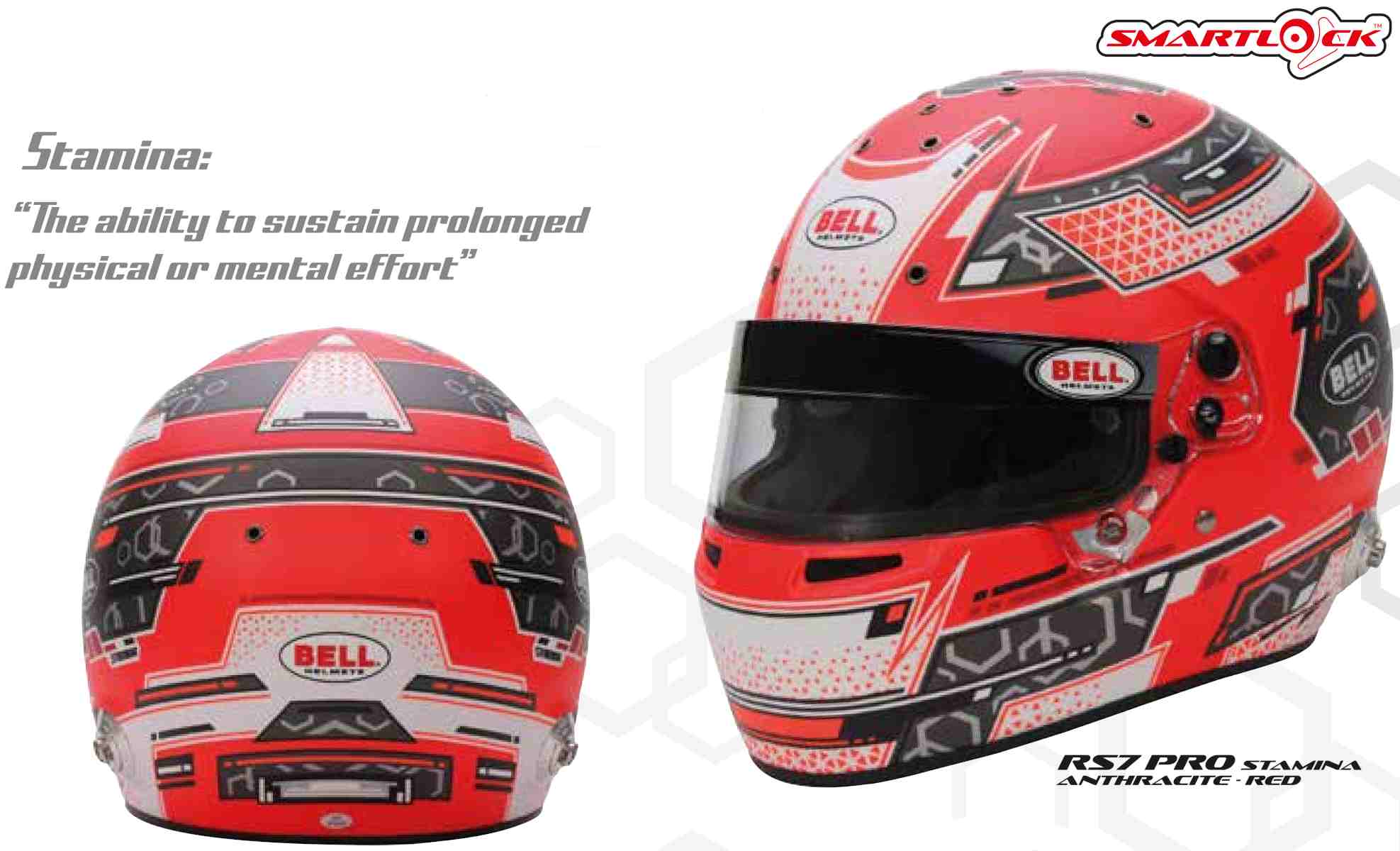 BELL RS7 PRO Stamina rød helhjelm