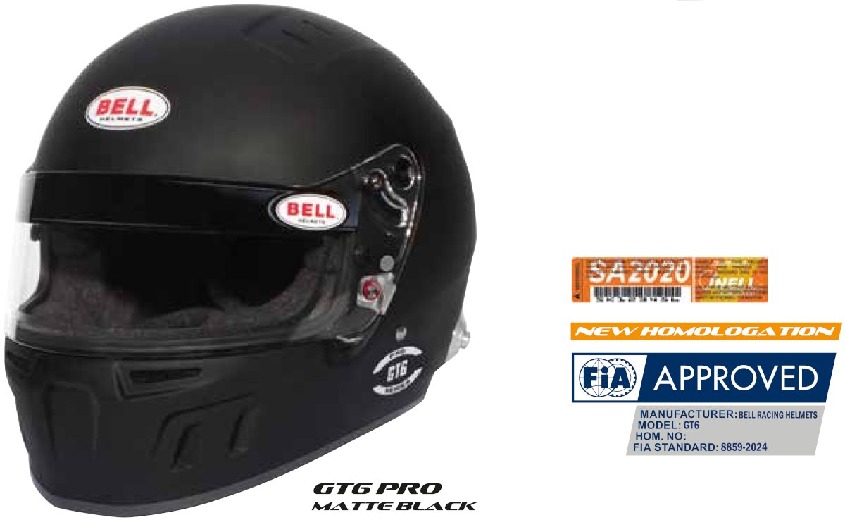 BELL TG6 PRO matt svart helhjelm