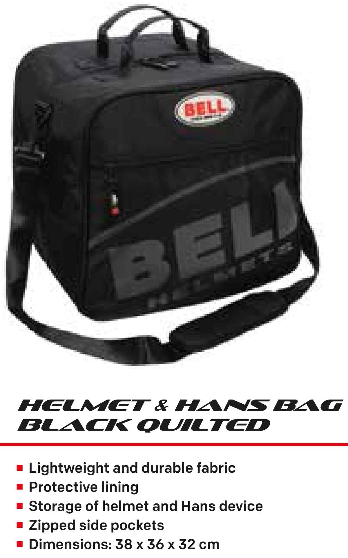 Bell bag for hjelm og Hans