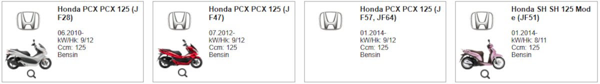 Luftfilter til Honda PCX og SH