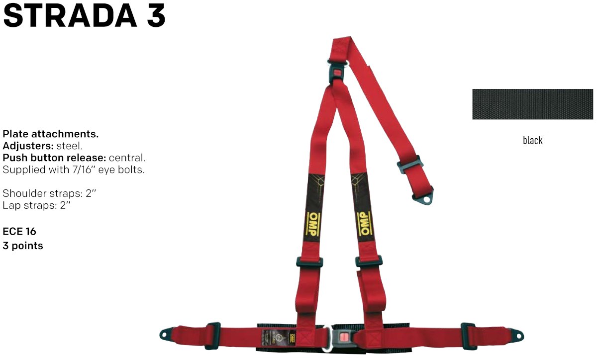 OMP racing STRADA 3 belter