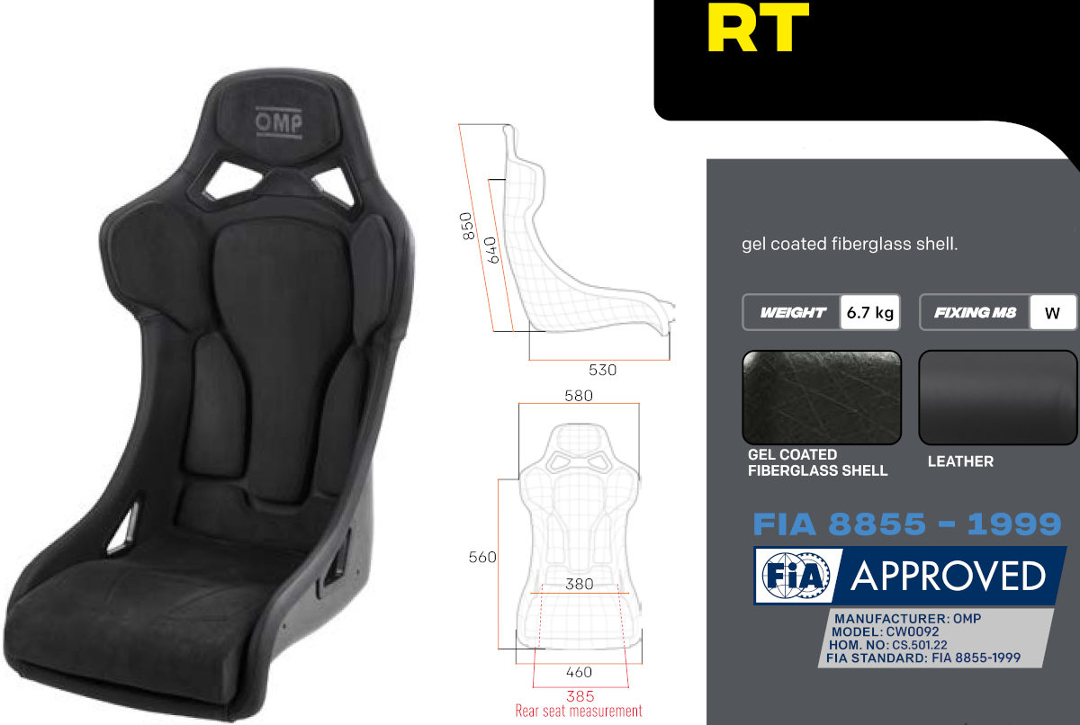 OMP RT stol med Alcantra stoff
