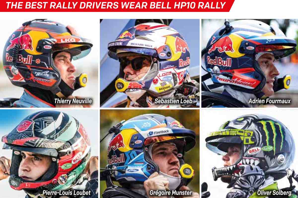 Noen av de beste førere bruker Bell HP10 intercom halvhjelm