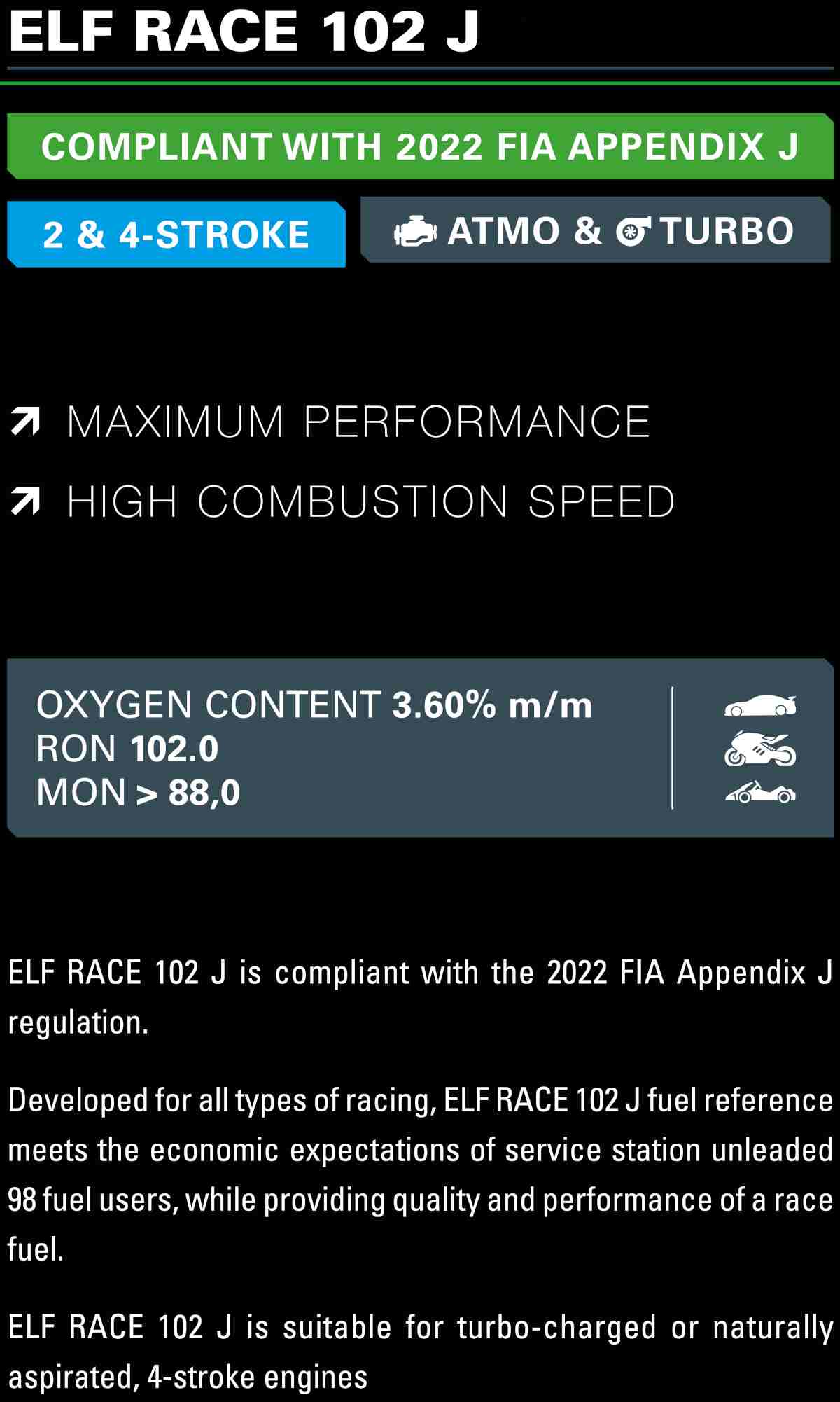 Elf race 102J bensin